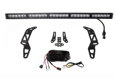 Diode Dynamics Diode Dynamics - SS30 Bumper Bracket Kit for 2018-2024 Jeep JL Wrangler/Gladiator, White Driving Single
