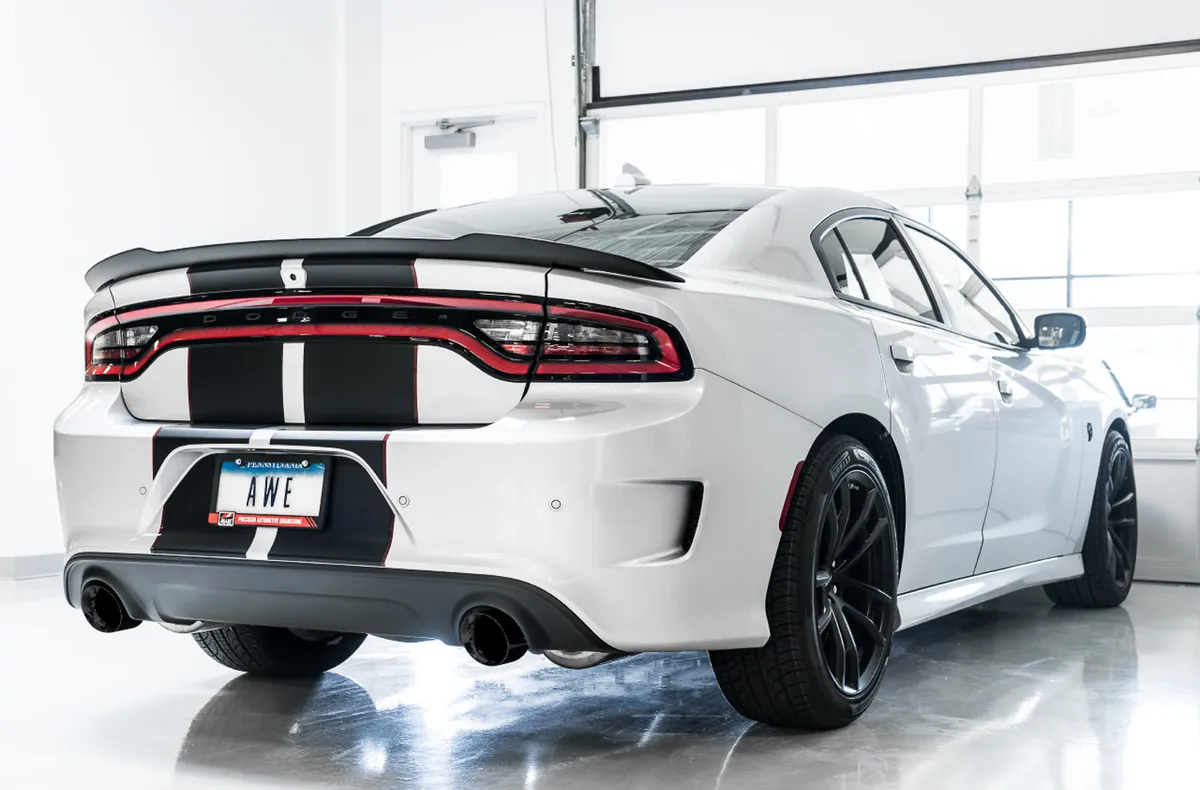 AWE Touring Edition Exhaust for 15+ Charger 6.4 6.2 SC - Non-Resonated - Diamond Black Tips product image