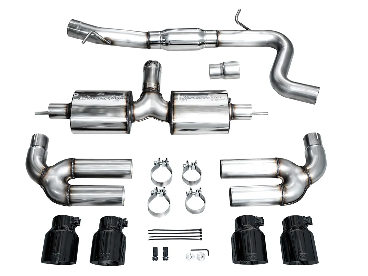 AWE Track Edition Exhaust for Audi 8Y S3 - Chrome Silver Tips product image