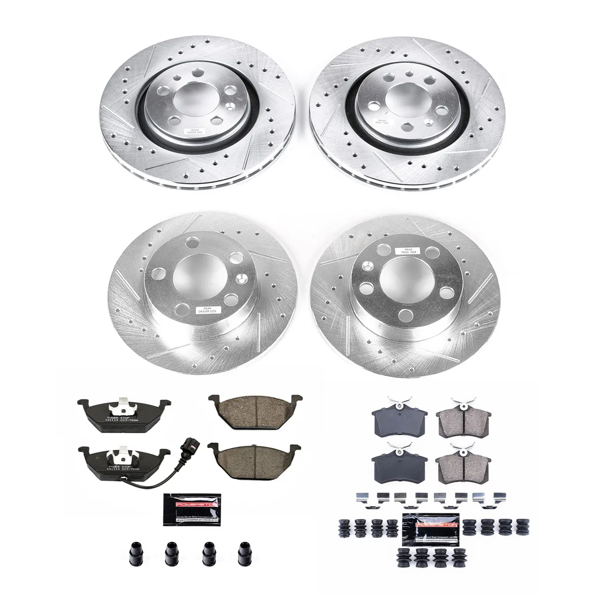 Z23 Evolution Sport Upgrade Kit: Drilled/Slotted Rotors; Carbon-Fiber Ceramic Pads W/Hardware product image