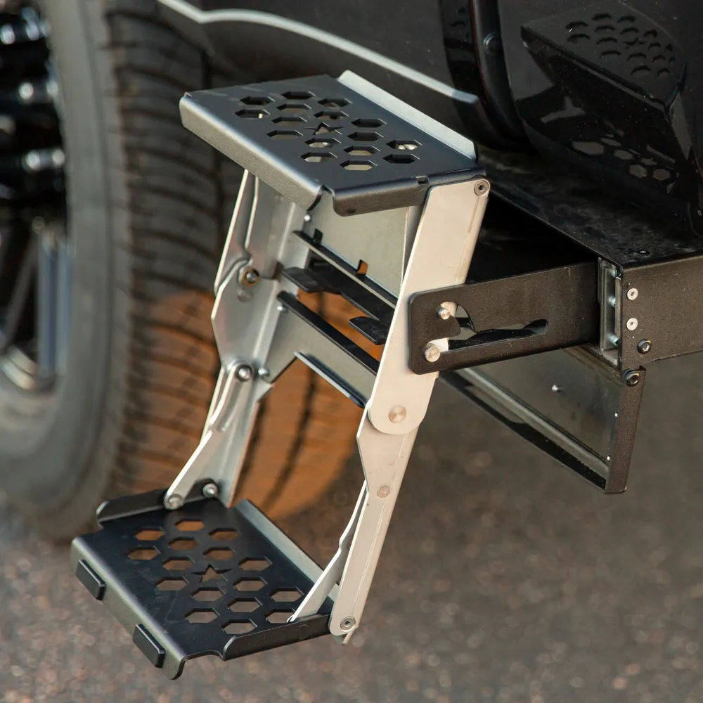 R-STEP 9 Inch Wide For 2016-2023 Toyota Tacoma Bed Step Attachment Brackets Behind Driver Rear Tire Rock Slide Engineering product image