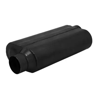 Flowmaster 50 Series H.D. Muffler, 3.50" IN (O) / OUT (O), Opposite Side Offsets: ea, 16 Gauge 409S Stainless Steel