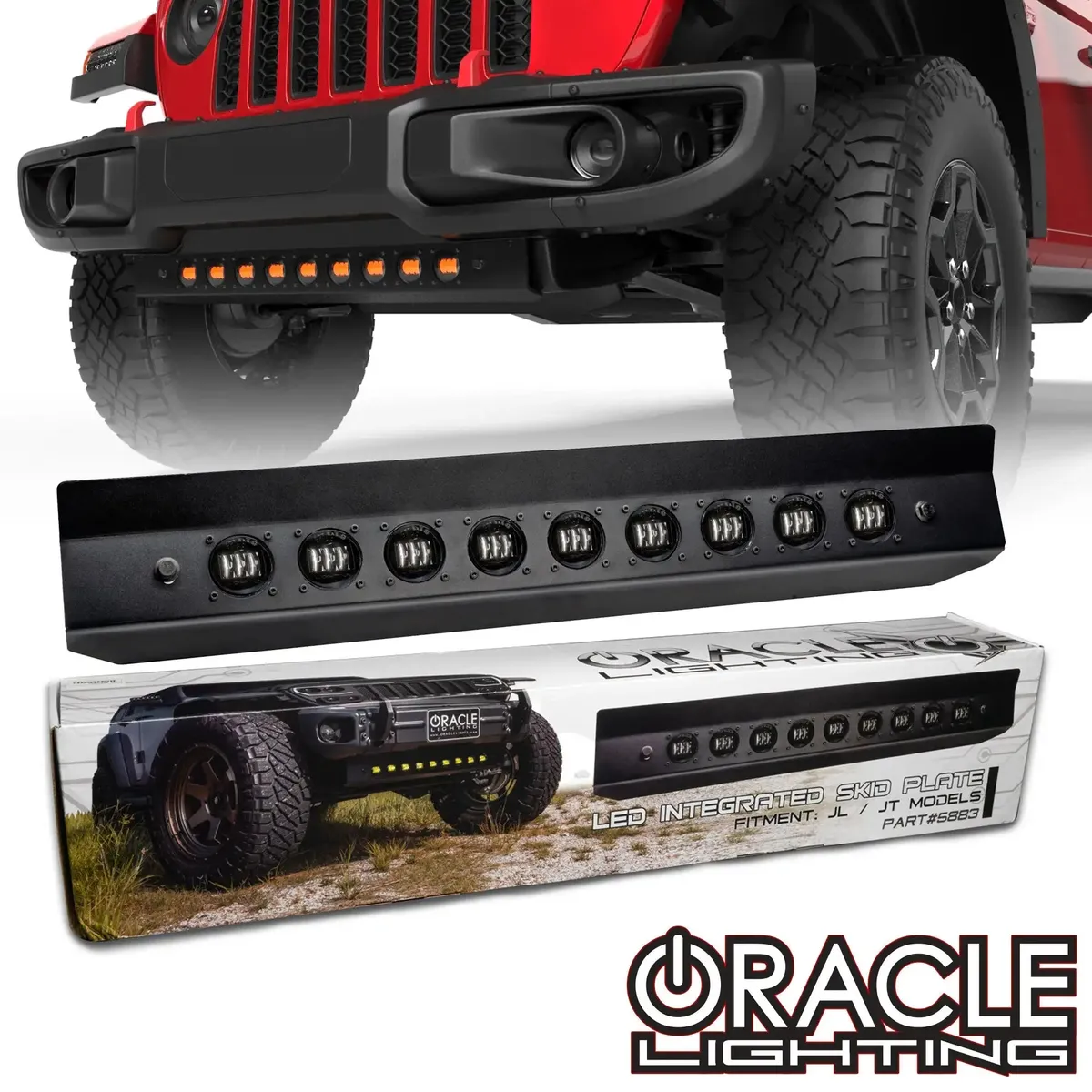 ORACLE Lighting Skid Plate with Integrated LED Emitters for Jeep Wrangler JL and Gladiator JT product image
