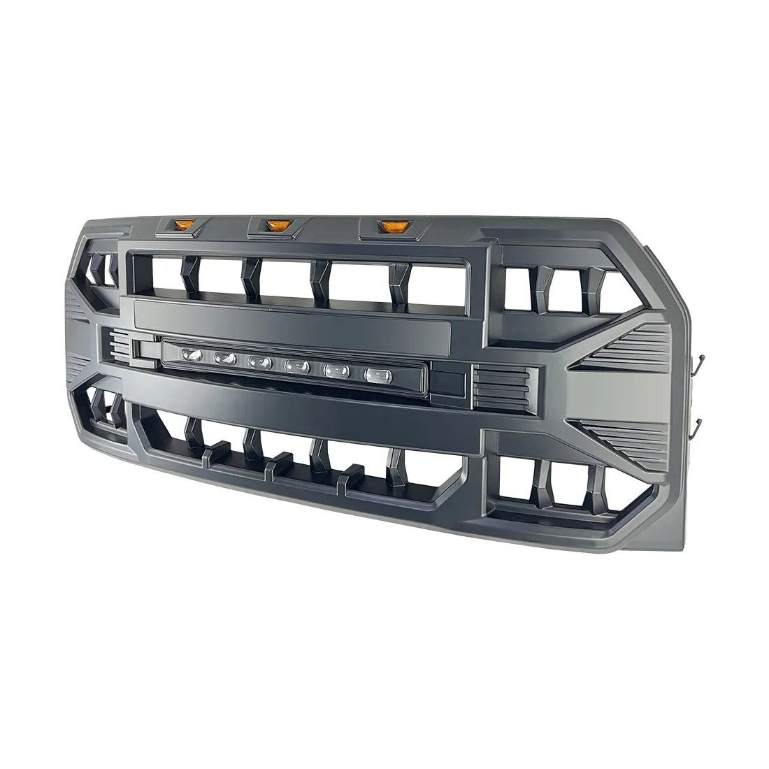 American Modified Amfmaa00115 Armor Grille With LED Off-Road Lights - Matte Black product image