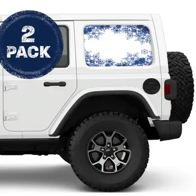 Under The Sun Inserts Snowflakes Side Windows Printed Vinyl Decal