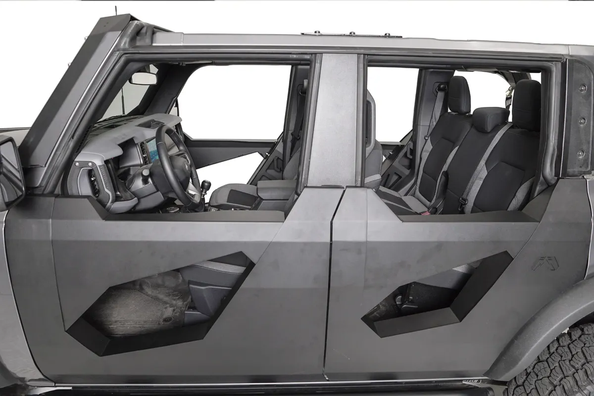 Trail Doors; Inserts; Matte Black Powder Coat: 4 Pcs; product image