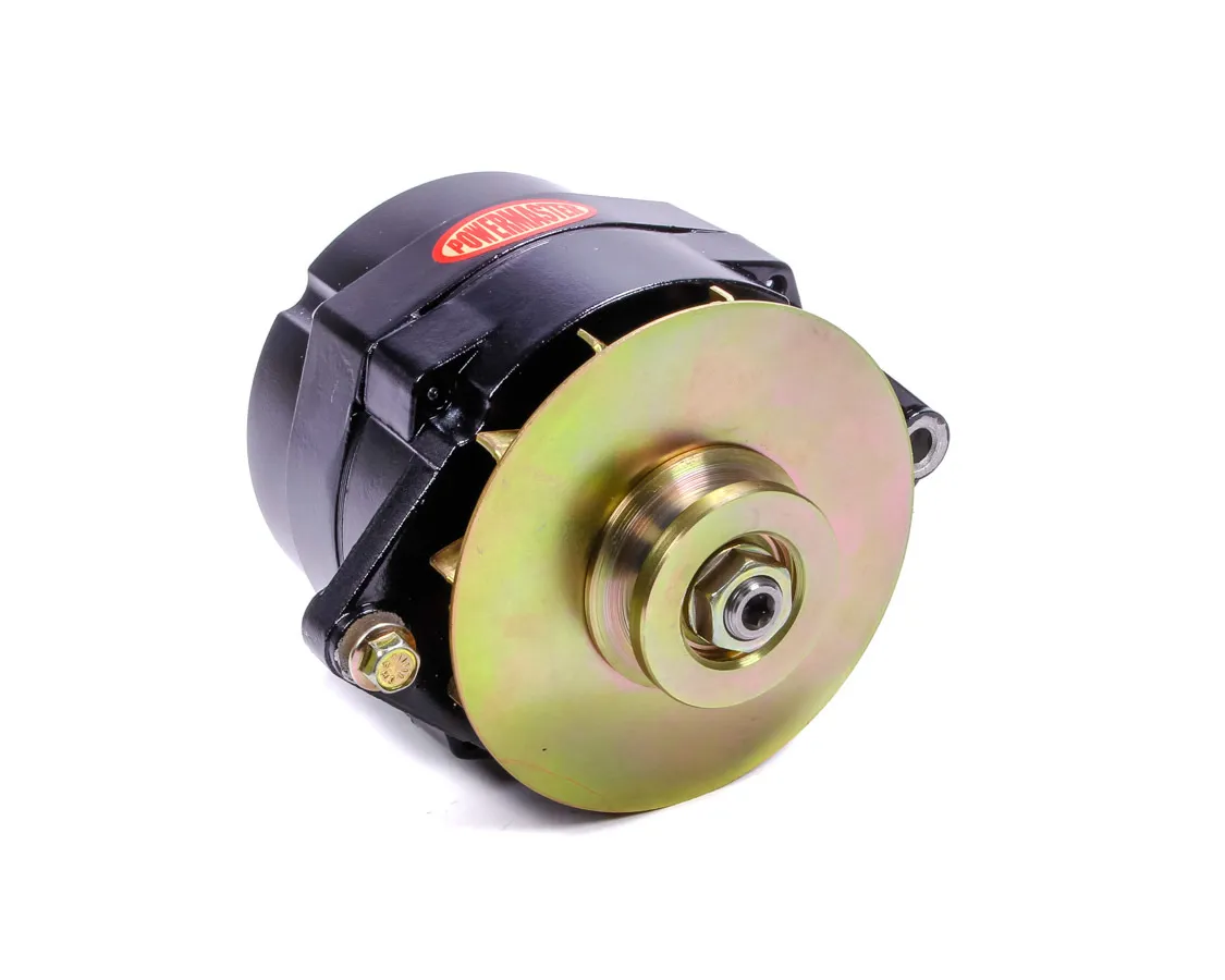 Power Master Alternator; 12si; 150 Amp; 100 Idle; 1 Groove V Type; Baffle; Black;