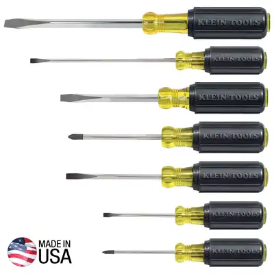 Klein Tools Screwdriver Set Slotted And Phillips 7piece