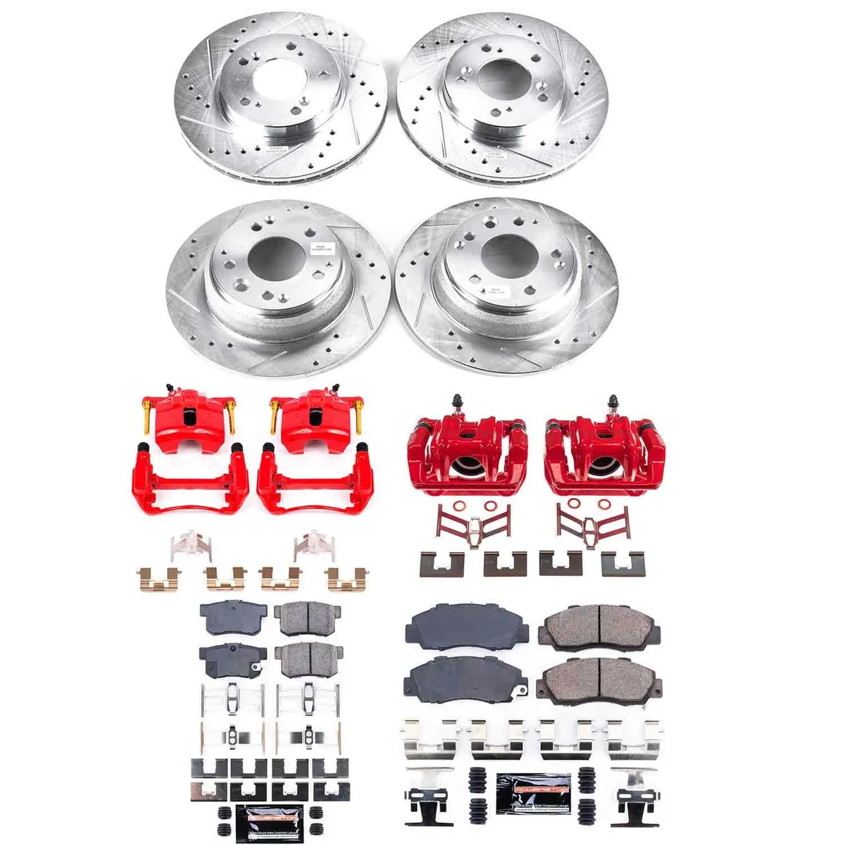 Z23 Evolution Sport Upgrade Kit: Drilled/Slotted Rotors; Carbon-Fiber Ceramic Pads; Powder Coated Calipers product image