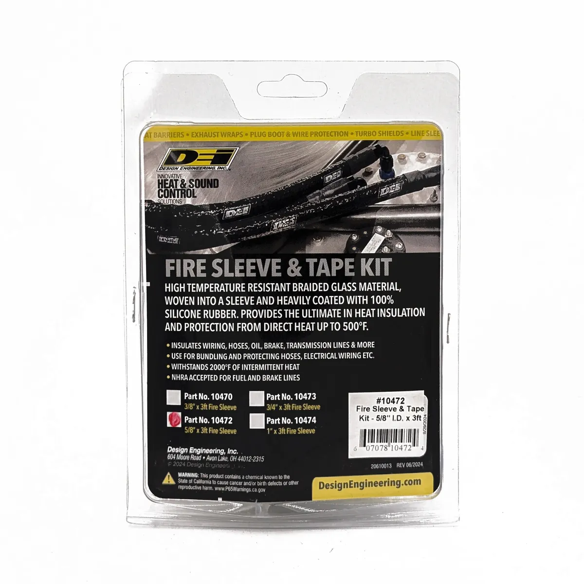 DEI 10472 Fire Sleeve & Tape Kit 0.625 ID x 36 010472 product image