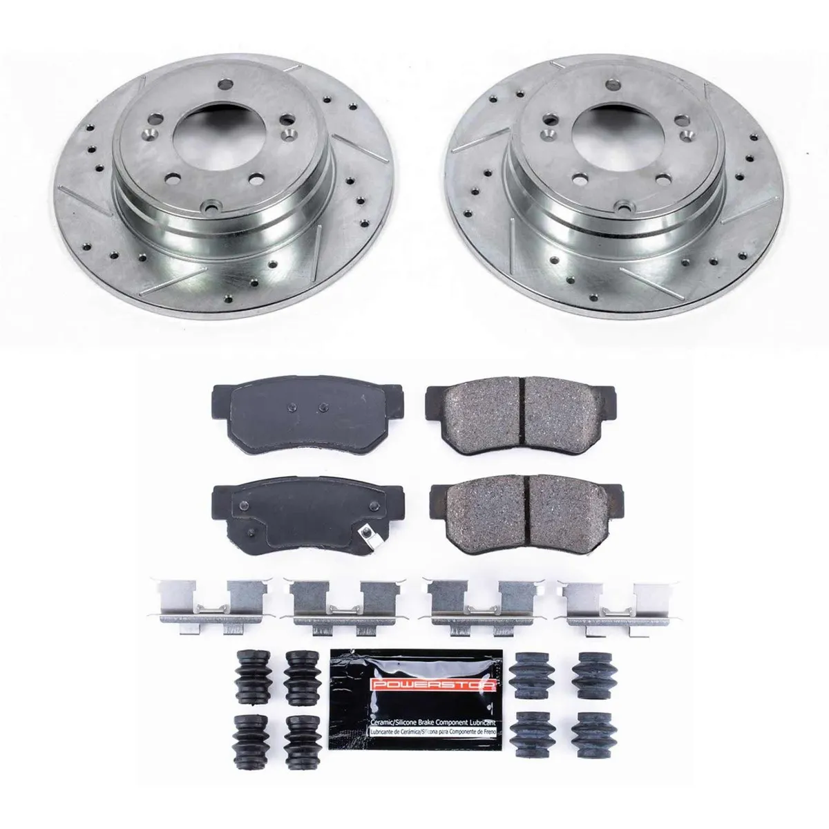 Z23 Evolution Sport Upgrade Kit: Drilled/Slotted Rotors; Carbon-Fiber Ceramic Pads W/Hardware product image