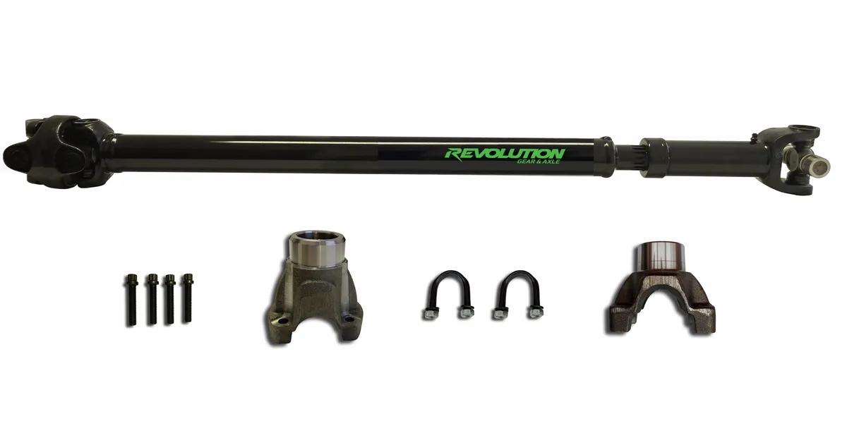 Jeep Wrangler JK Rear 1310 CV Driveshaft 4 Door with Pinion Yoke Revolution Gear product image