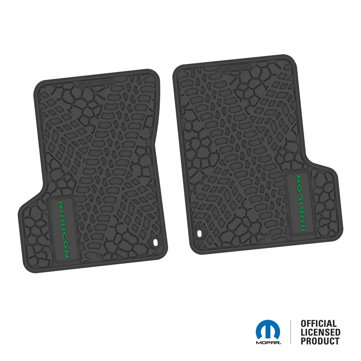 Ngtt43048983- 03-06 Jeep Tj/Lj 2DR Front- Tire Tread/Scorched Earth Scene w/ Rubicon Insert - Black w/ Silver Insert product image