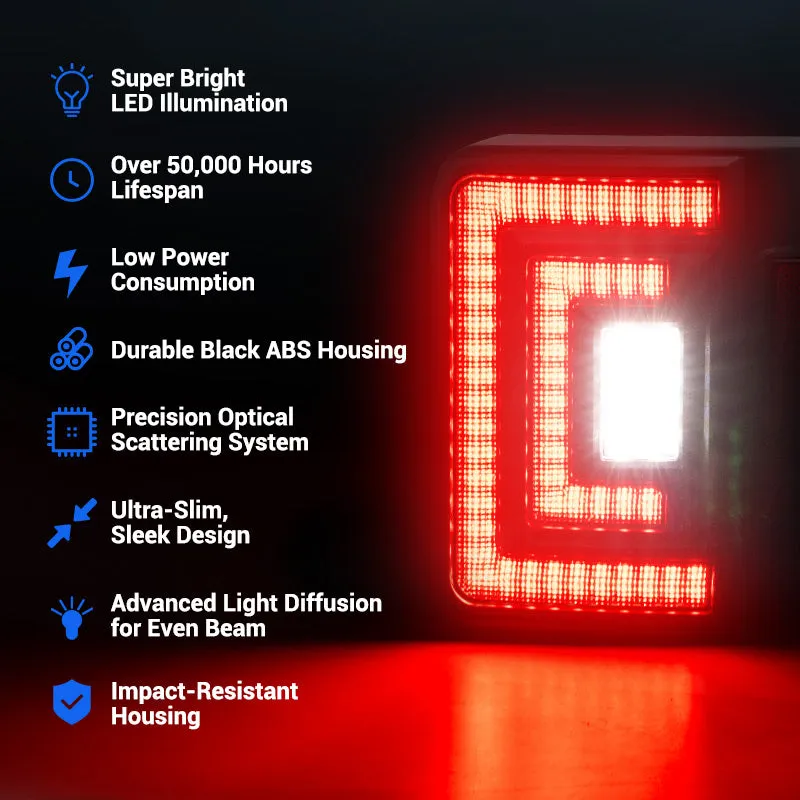 Flush Mount Jeep Wrangler Tail Lights – Ultra Bright LED Upgrade for JL 2018–2026 product image
