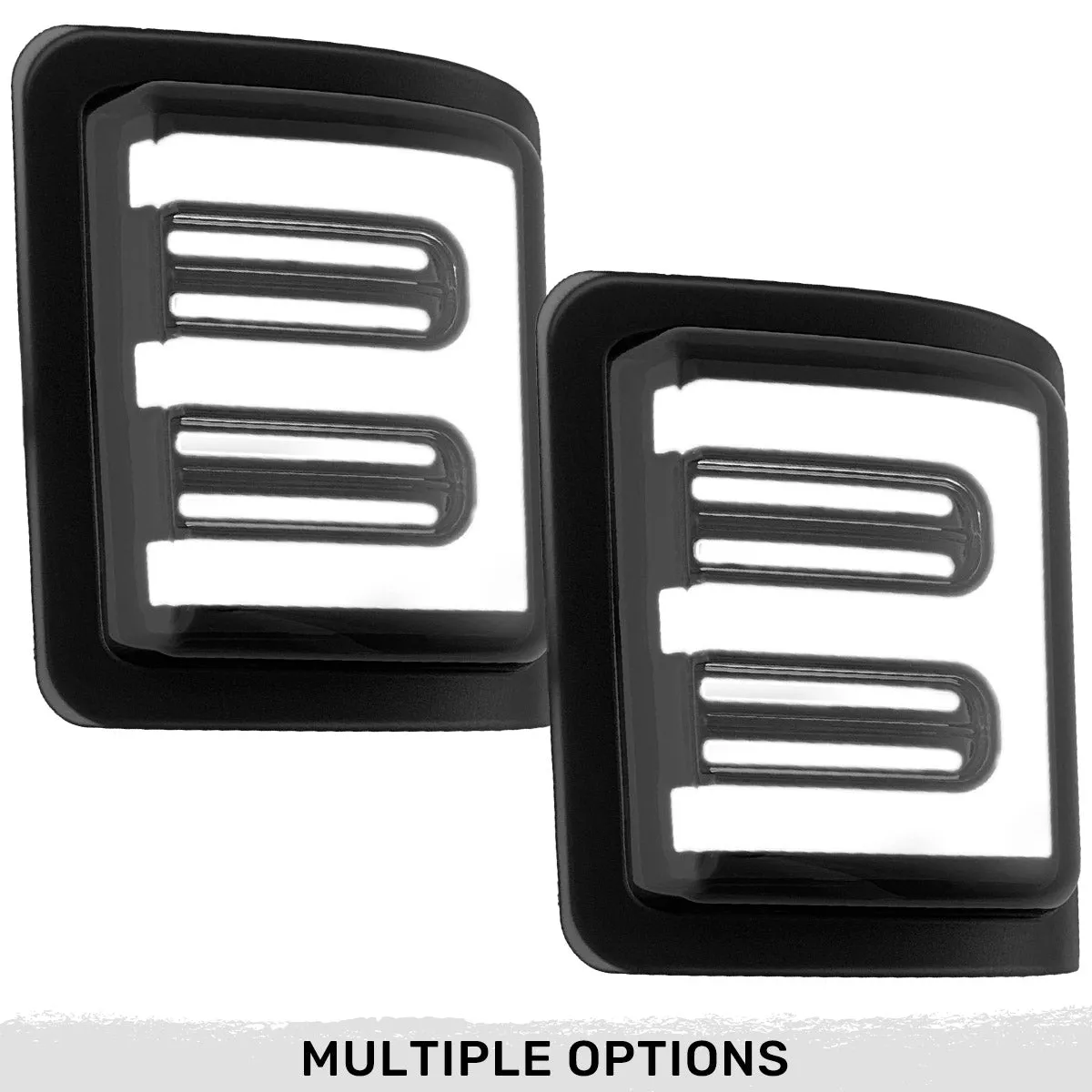 Ford 08-16 F250f350 Superduty Side Mirror Lenses 2-Piece Set w Ultra High-Power Amber Oled Running Lights Ultra High-Power Amber Scanning Oled Turn Signals - Smoked Lens product image