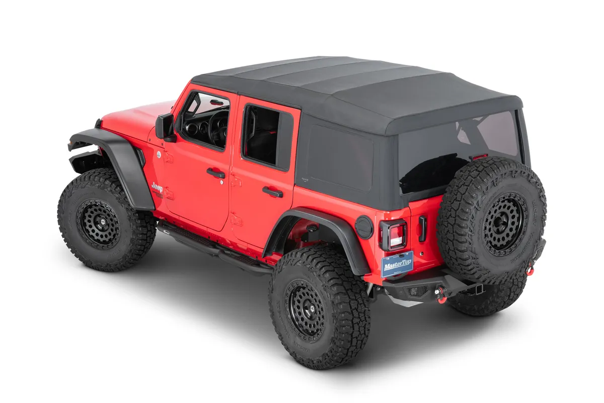 MasterTop Complete Top 18-Present Jeep JLU Wrangler 4 Door, Black Diamond MasterTop product image