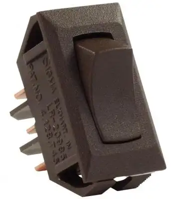 JR Products Standard 12v On/On Switch Brown