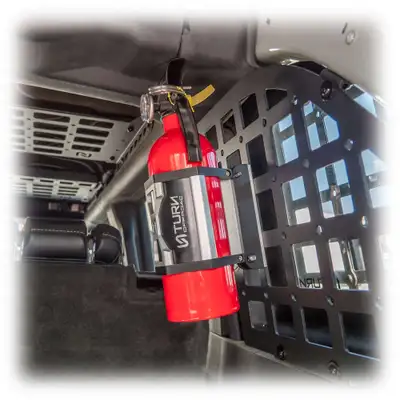 Turn Offroad Quick Release Fire Extinguisher Mount | Universal Mount + L-Track Mounting Kit