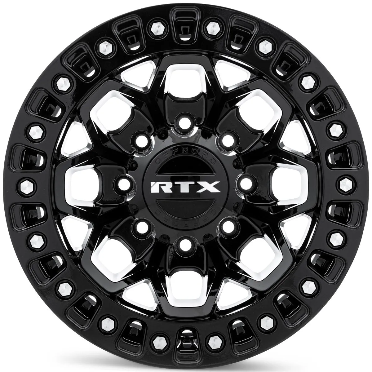 Zion 17x9 8x180 Et20 Cb125.1 Gloss Black Milled Rivet product image