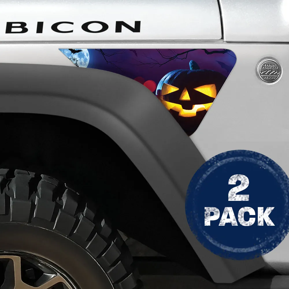 Jack-o-Lantern 2pc Vinyl Fender Decal product image