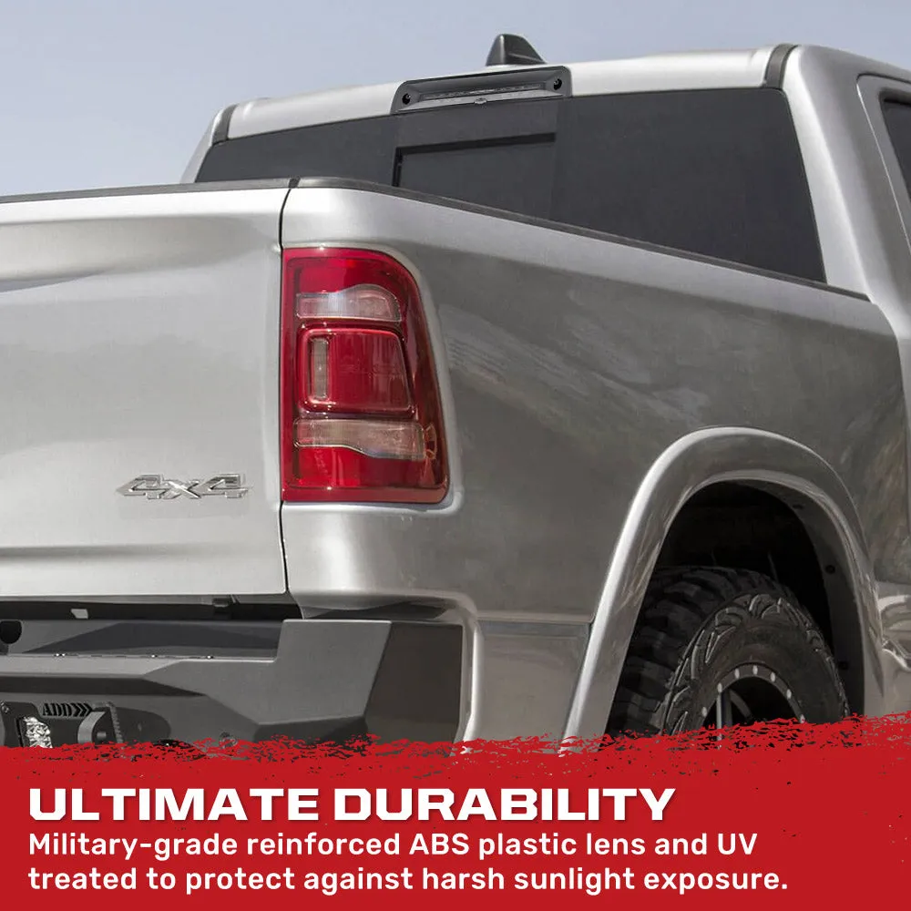 LED 3rd Brake Dodge 19-21 RAM 1500 And 19-21 RAM 2500 3500 - Ultra High Power Red LED 3rd Brake Light Kit w Ultra High Power Cree Xml White LED Cargo Lights Replaces LED 3rd Brake Light With Cargo Bed Camera - Attn Only Fits Models Which Include Cargo product image