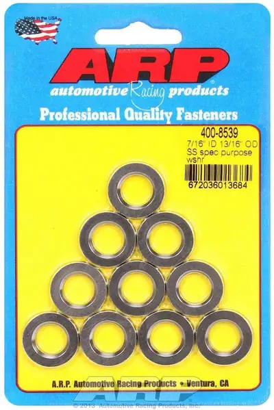 ARP Auto Racing S/S Flat Washers - 7/16 ID x 13/16 OD (10)