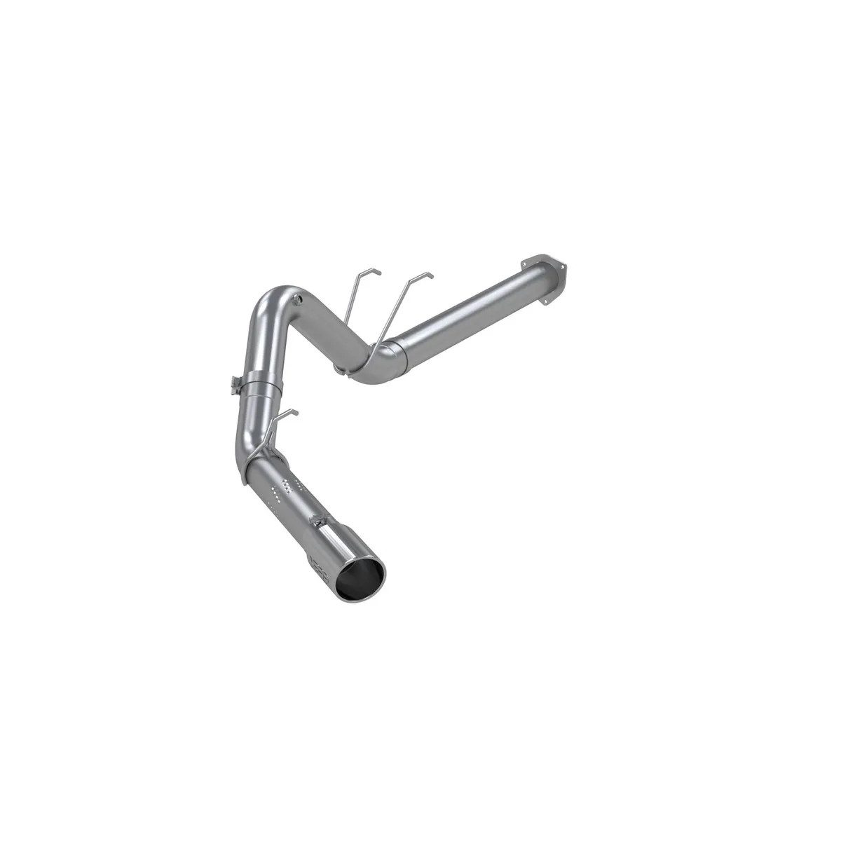 Armor Plus Filter Back Exhaust System; 4 in.; Incl. Extension Pipe/Over-Axle Pipes/Tailpipe/Hardware/5 in. OD Tip; Single Side Exit; T409 Stainless Steel; product image