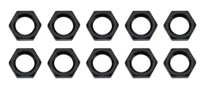 Allstar Performance Bulkhead Nuts Black -3 Black 10pk