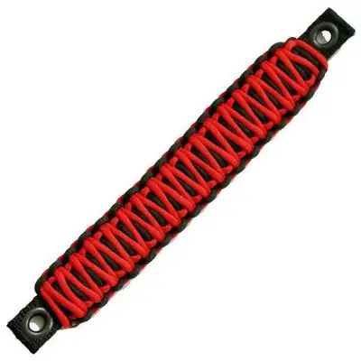Bartact Jeep Wrangler Grab Handles Paracord JK Sound Bar Rear Side Pair Black/Red Bartact