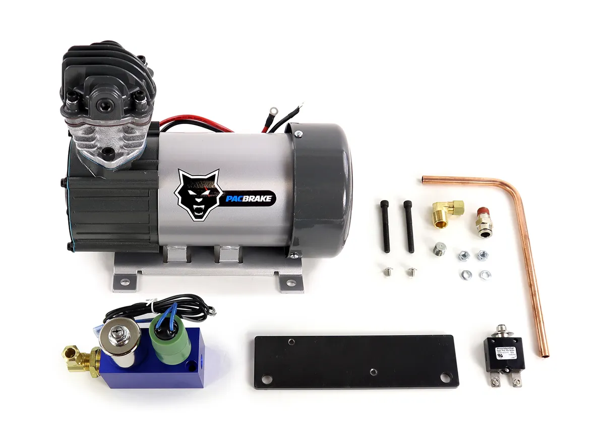 12V HP625 Series Heavy Duty Air Compressor Kit Vertical Pump Head HP10625V Air Compressor Basic Components Of The Unloader Block Assembly Does Not Include The Pre-Built Wiring Harnessses Pacbrake product image