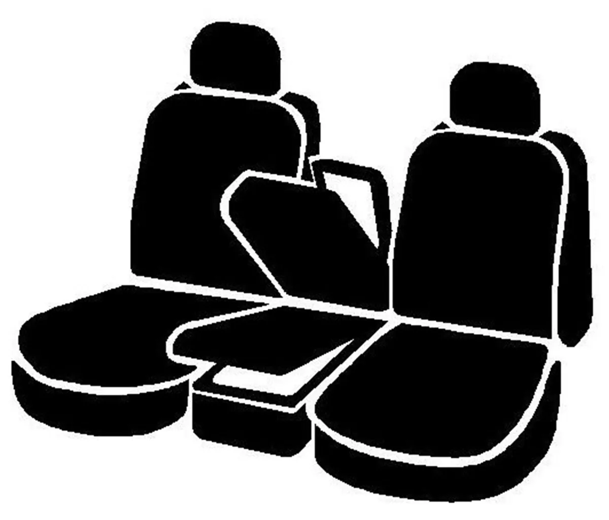 Wrangler™ Solid Seat Cover; Saddle Blanket; Black; Split Seat 40/20/40; Adj. Headrests; Airbag; Armrest/Storage w/Cup Holder; Cushion Storage; product image