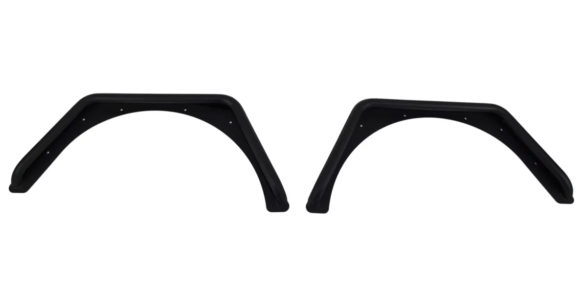 Jeep TJ Tube Fenders Front 3 Inch Flare 97-06 Wrangler TJ Steel Black Textured Powdercoat Fishbone Offroad product image