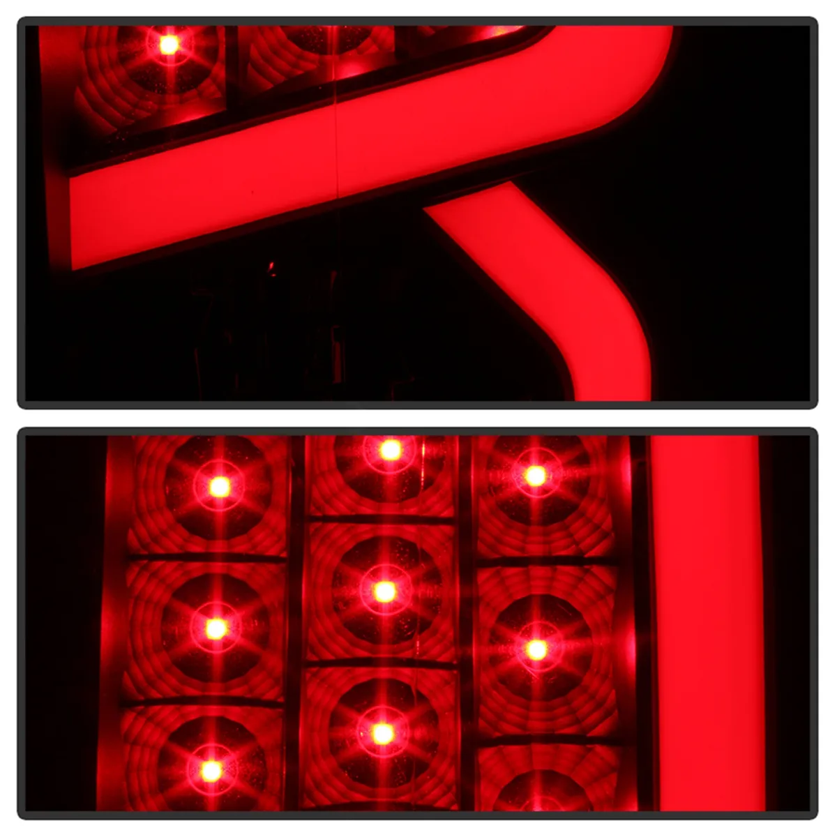 XTune Light Bar LED Tail Lights; Black Smoked; product image