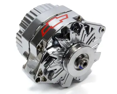 Proform Alternator GM 73-86 with Internal Regulator GM Bowtie Logo Chrome Chevrolet Performance Parts