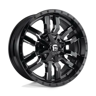 KMC Wheels Sledge 18x9 6x135.006x139.70 Gloss Black Milled 19 mm