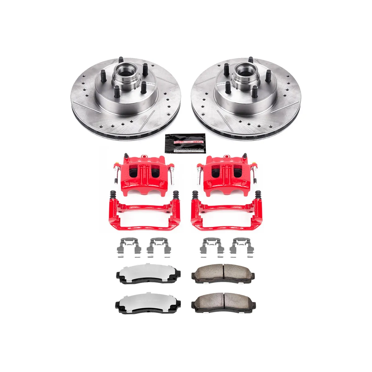 Z36 Truck/Tow Upgrade Kit: Drilled/Slotted Rotors; Carbon-Fiber Ceramic Pads; Powder Coated Calipers product image