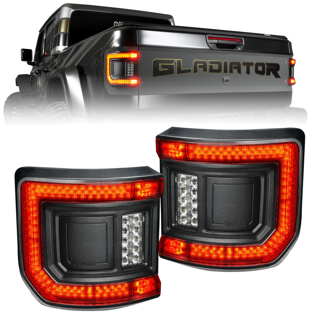 V2 | Flush Mount LED Tail Lights for Jeep Gladiator JT | Low-Profile | Plug-and-Play product image
