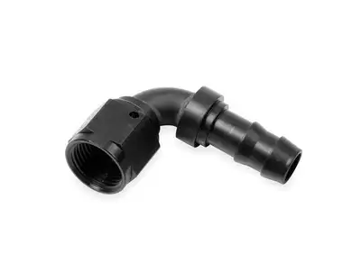 Earl's Performance 6an 90-Deg to 3/8 Male Barb Hose End - Black