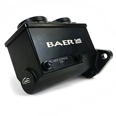 Baer Brake Systems ReMaster Master Cylinder 2-Bolt GM/Ford, Black Anodized Finish, Left Port, 1.125" (1-1/8") Bore