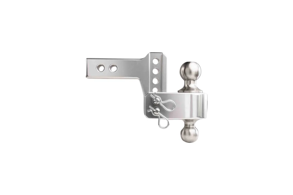 2.0" Aluminum Medium Duty Hitch 2" Drop/Rise w/ Stainless Steel Dual Ball product image