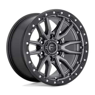 KMC Wheels Fuel Wheels | Rebel | Matte Gunmetal Black Bead Ring