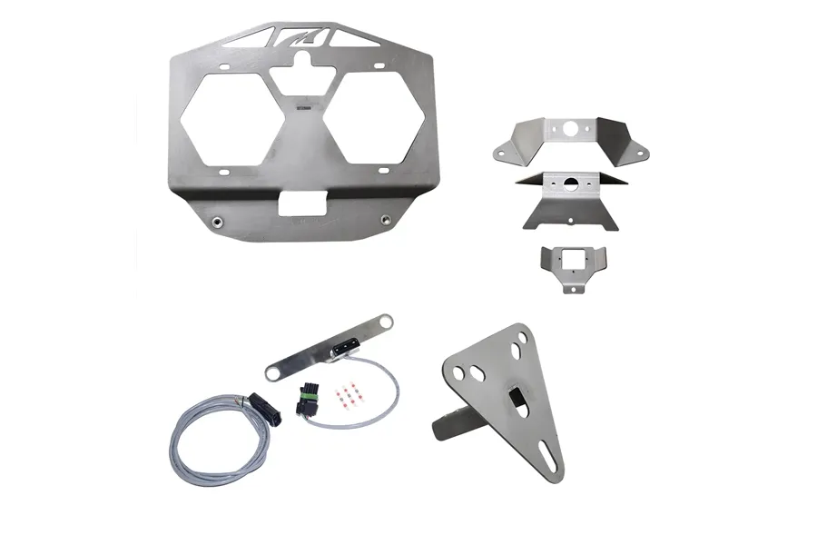Motobilt Spare Tire License Plate Relocation Kit w/ Camera Mount & Tag Light - JL product image