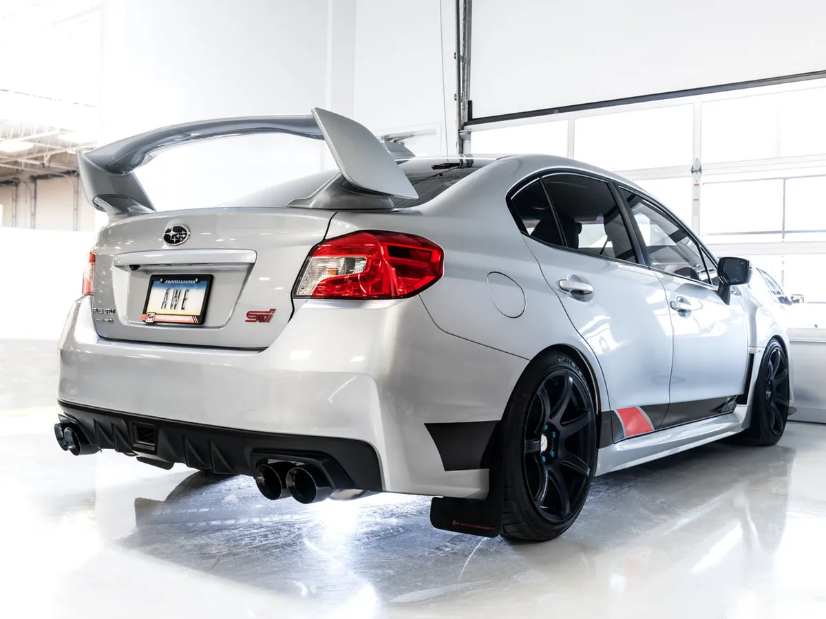 Awe Touring Edition Exhaust For va Sti / gv Wrx / gv Sti Sedan - Chrome Silver Quad Tips (102mm) product image