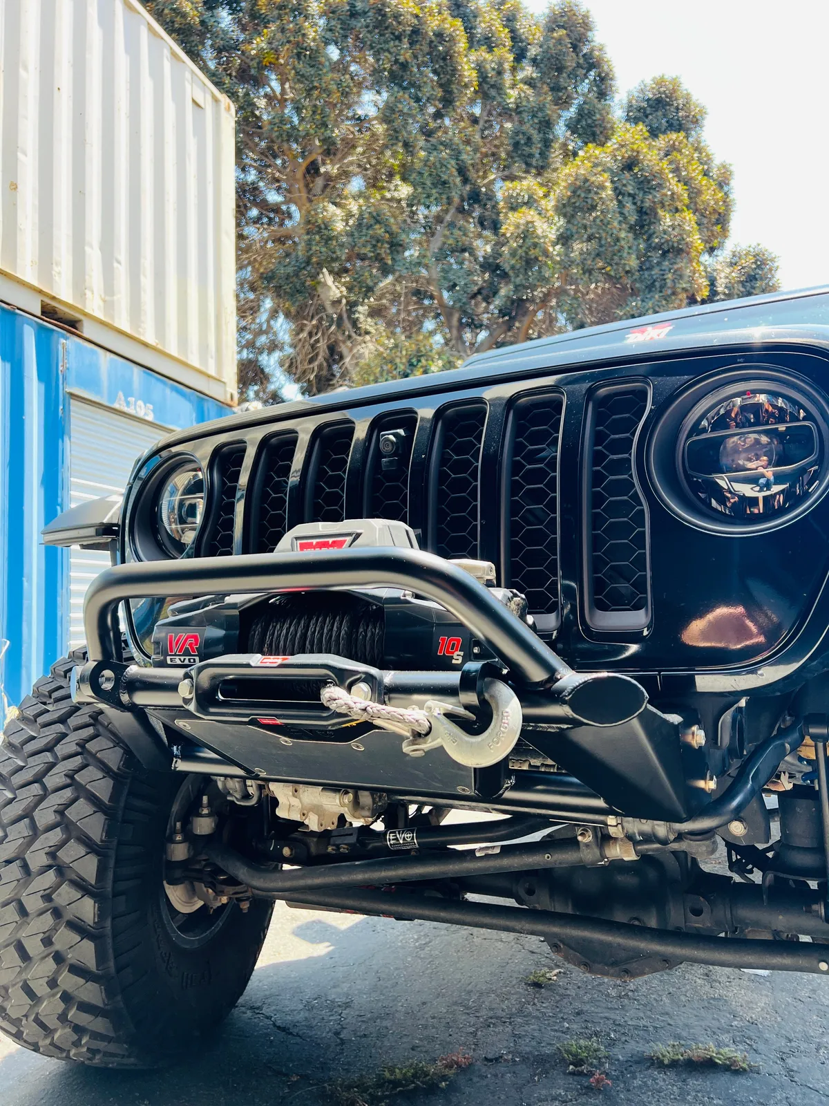 EVO Manufacturing KSPEC Pre Runner Front Winch Tube Bumper - Raw - JT/JL/JK product image