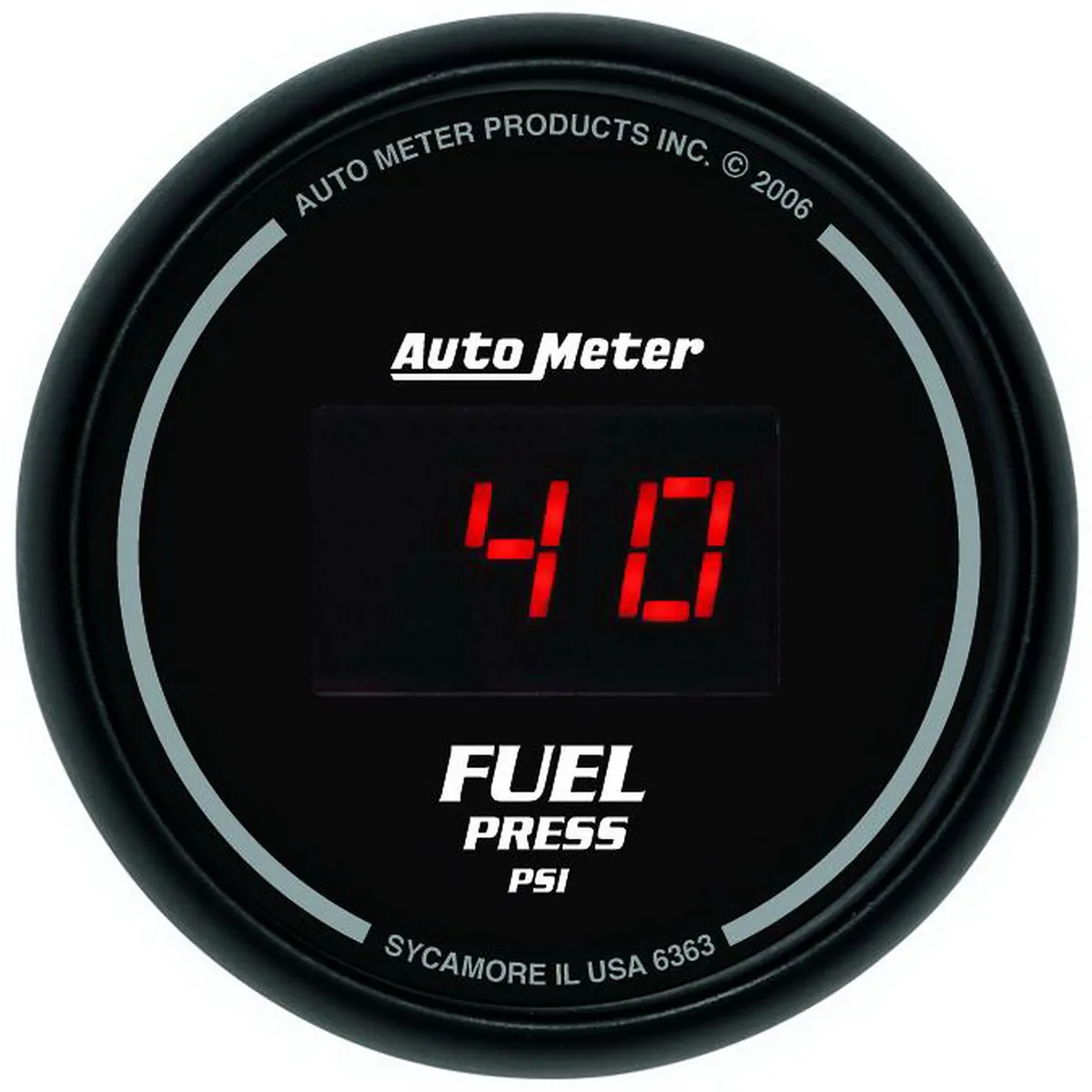 Gauge, Fuel Pressure, 2 1/16", 100psi, Digital, Black Dial w/ Red LED product image