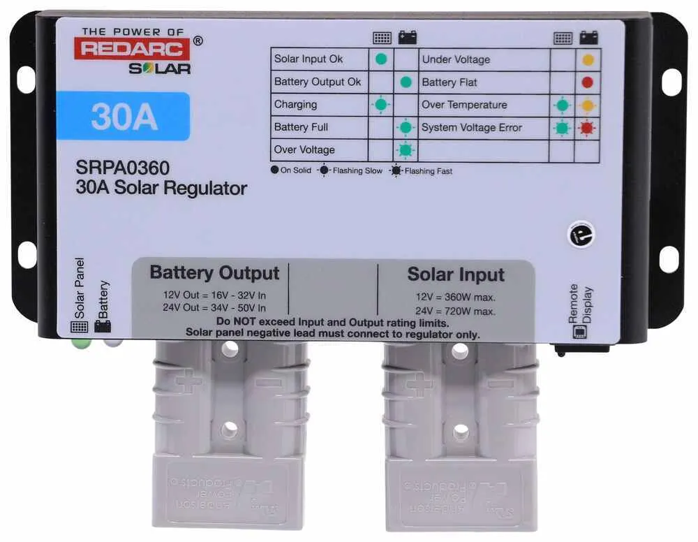 REDARC Redarc 30 AMP Solar Regulator - SRPA0360