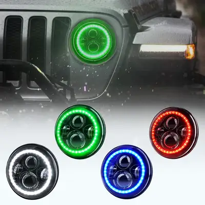 Xprite LED Halo Headlights for 2007-2018 Jeep Wrangler JK