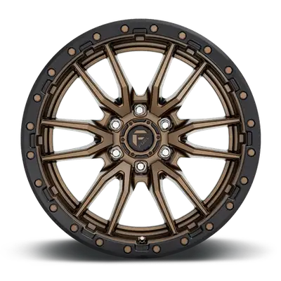 Fuel Off-Road Aluminum Wheels 17X9 Rebel D681 6 On 139.7 Matte Bronze Black Bead Ring 106.1 Bore -12 Offset Fuel Off Road Wheels