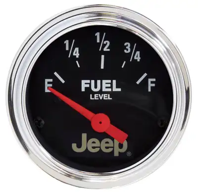 AutoMeter Gauge, Fuel Level, 2 1/16", 0OE to 90OF, Elec, Jeep