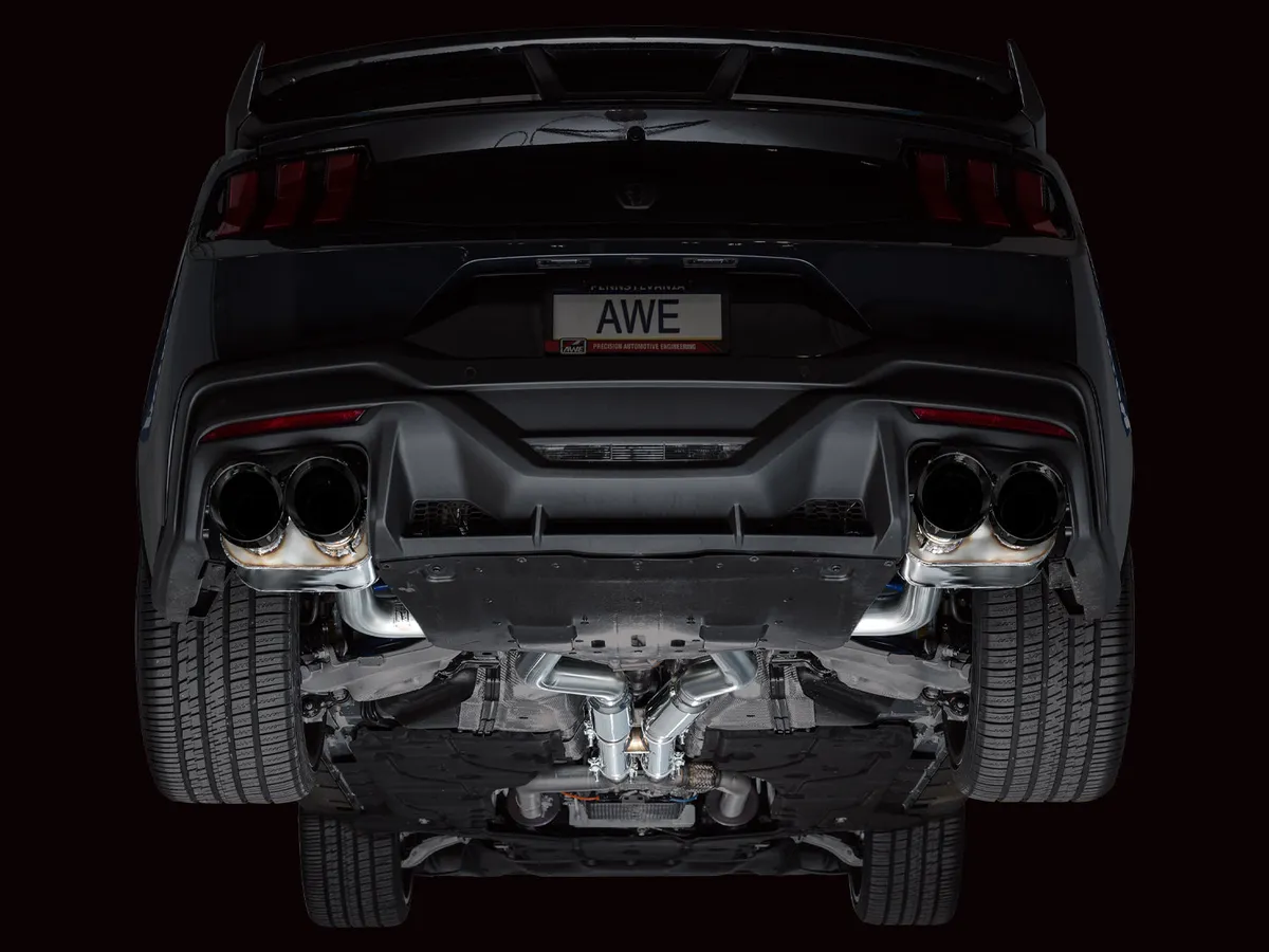 AWE SwitchPath™ Exhaust for S650 Ford Mustang Dark Horse - Quad Diamond Black Tips product image